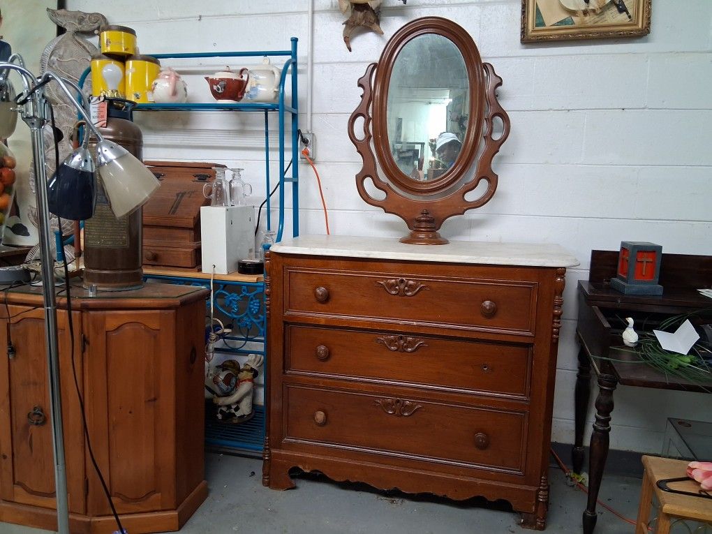 Marble Top Antique Dresser For Sale
