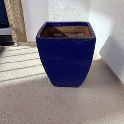 Beautiful Cobalt Blue Ceramic/Clay Plant Pot