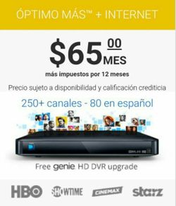 ÓPTIMO MÁS + INTERNET + $200