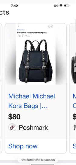 Michael Kors Leila Backpack Navy Blue