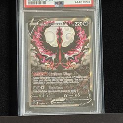 2021 POKEMON SWSH FA/GALARIAN MOLTRES V CHILLING REIGN PSA 9