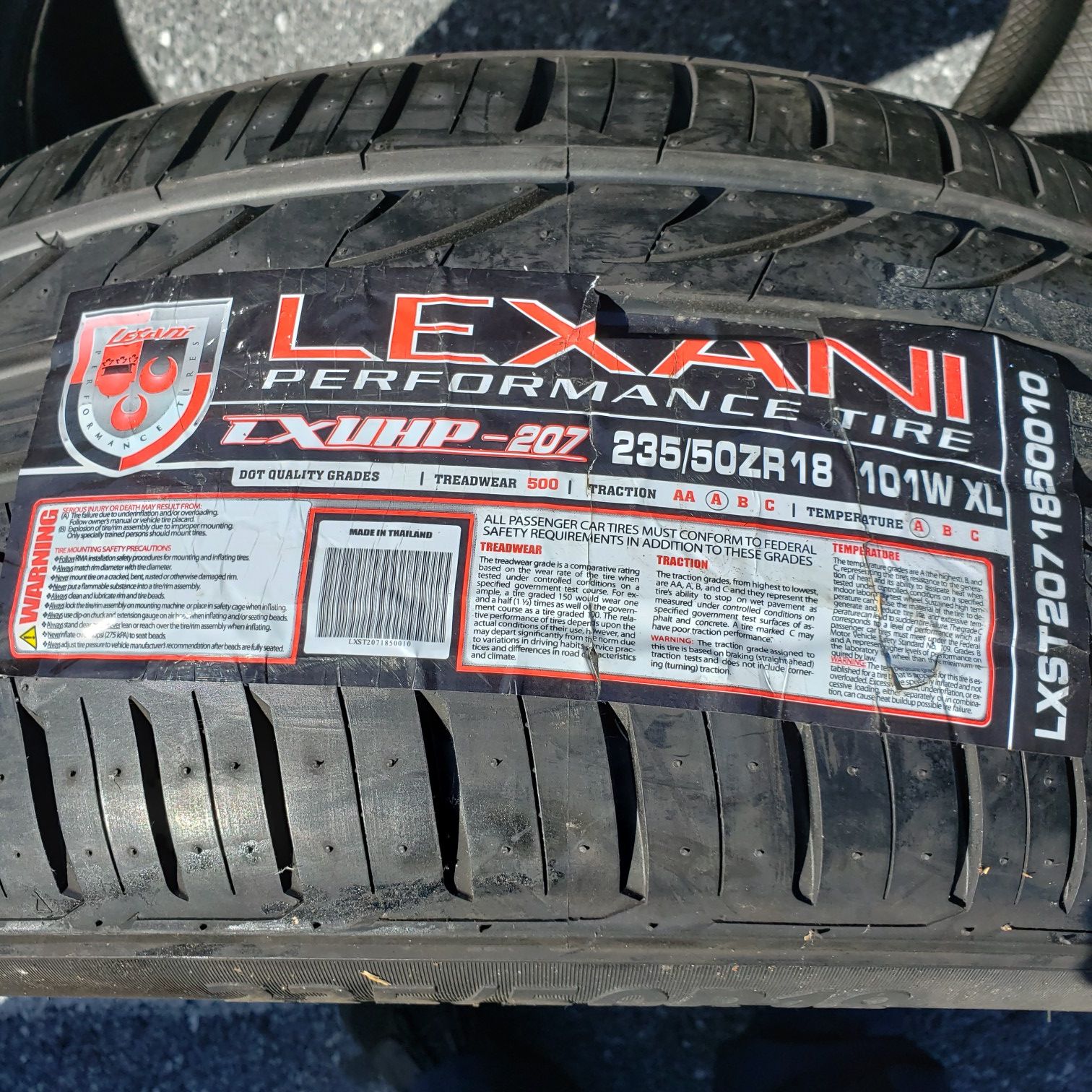 235/50zr18 lexani tires