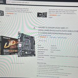 Am4 Gigabyte B450m Motherboard