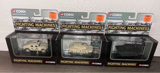 Corgi Fighting Machines Tanks & Truck - Showcase Collection Operation - Desert Storm & Tour of Duty Set - Collectible Model Replica
