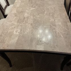 Stylish Marble Dining Table Set With 5 Chairs