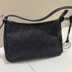 Michael Kors Jet Set Small Shoulder Bag – Black Signature