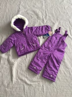 Winter clothes for kid 2T - winter puffer jacket, bib snow pants