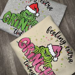 He’s And Her Christmas Sweater Feeling Extra Grinchy Crewneck