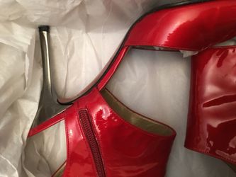 Stuart Weitzman Quasar Red size 9.5 with original box and shoe cover