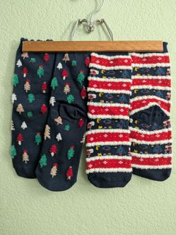 Never worn, 2 Pairs of Christmas Themed Socks