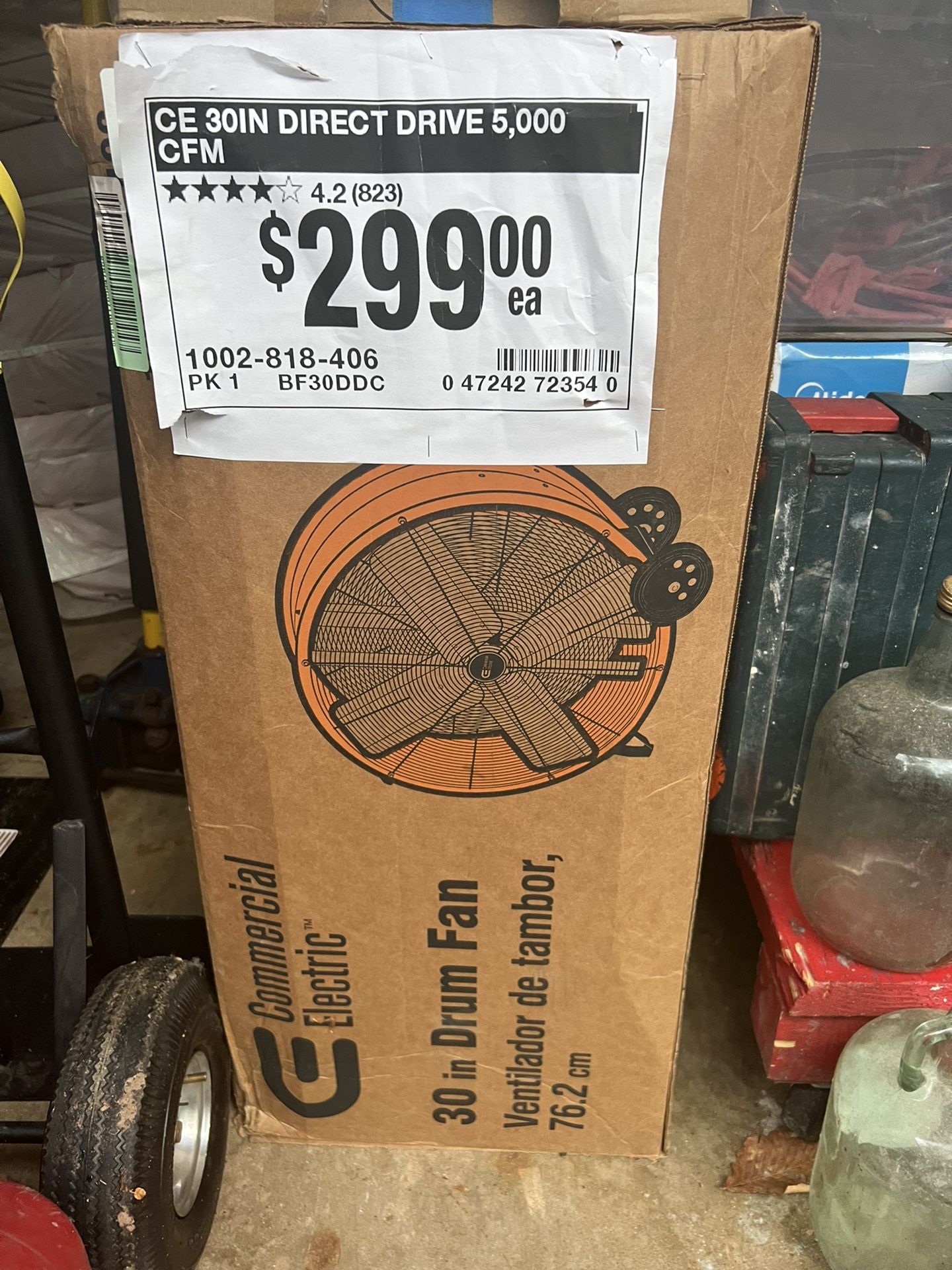 Commercial Electric 30in Drum Fan