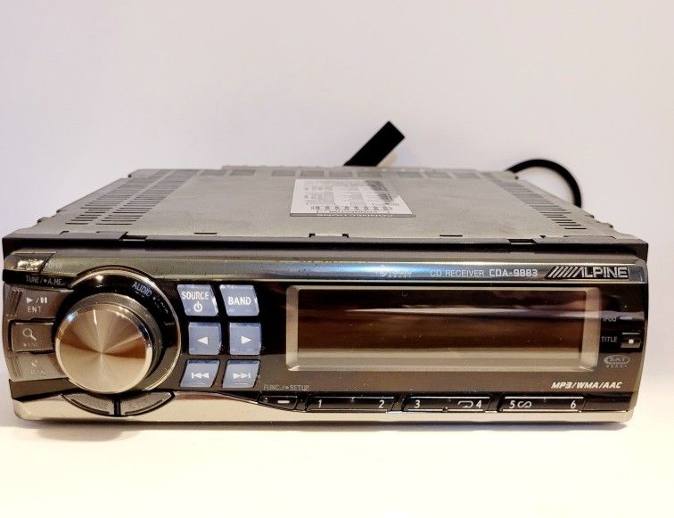 Alpine CDA 9883 CD In-Dash Receiver w/ Manual