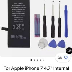 iPhone 7 Battery Replacement Kit for A1660, A1778 & A1(contact info removed) mAh, 3.80V, 7.45 WHR w/Assembly Tools & Adhesive Pull StripsĀ