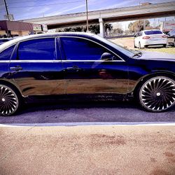 2009 Chevy Impala All Blacked 22” Rims White Wall Tires Inside Excellent Condition Everything Works No check Engine Light