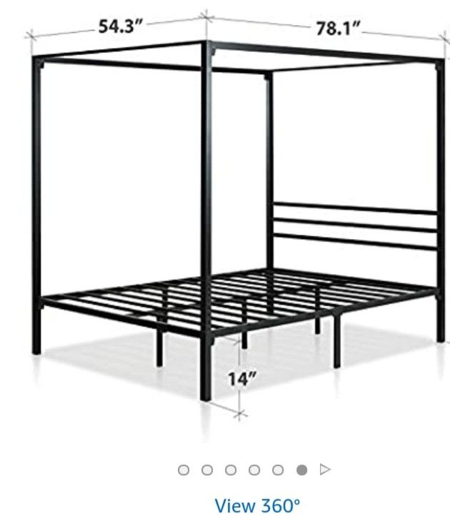 Full size canopy bed frame