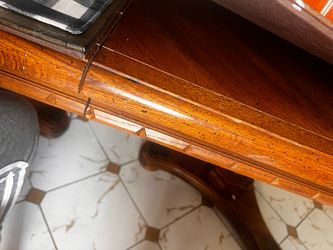 Wooden Table with Carved Detail