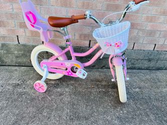 16” Pink Girls Bike with basket and ring bell