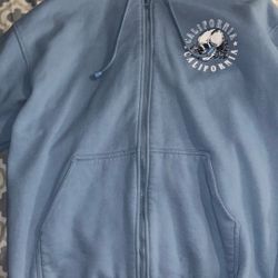 Blue Zip Up Hoodie 