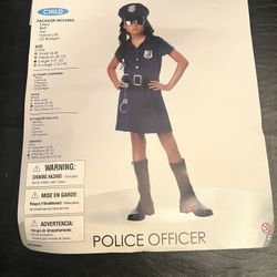 Costume- Girls police Officer Child Size 10-12