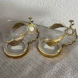 Glass Gold Mugs