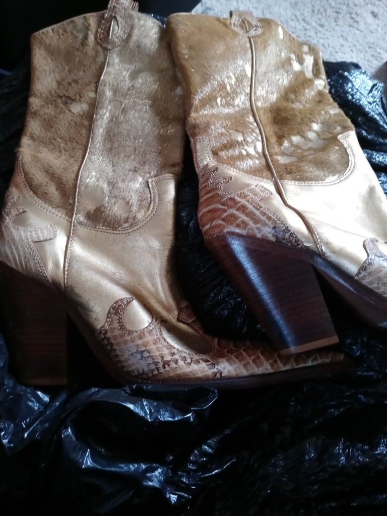 Gold Dress boots