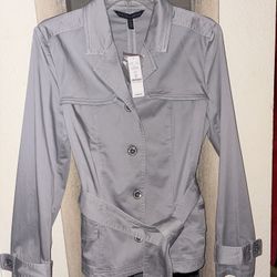 NEW: White House Black Market Grey Jacket - Size 10