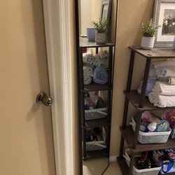 Long Black Stand Mirror