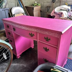 Pink Desk + Matching Chair