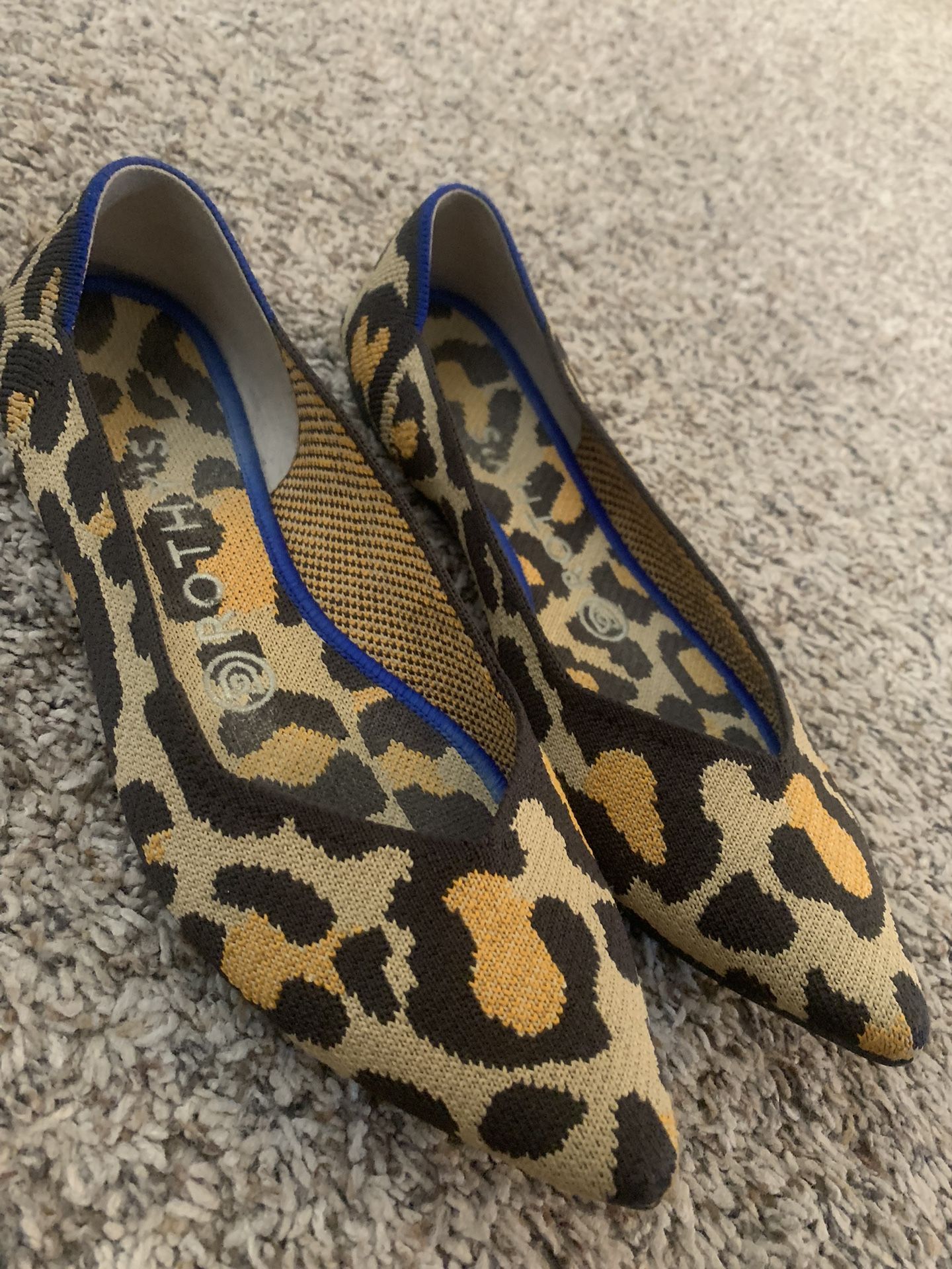 Rothy’s Cheetah Print Pointed Toe Flats