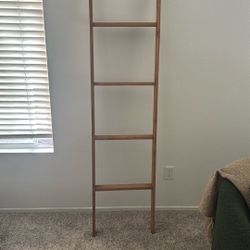 Six Foot Wood Decorative Ladder