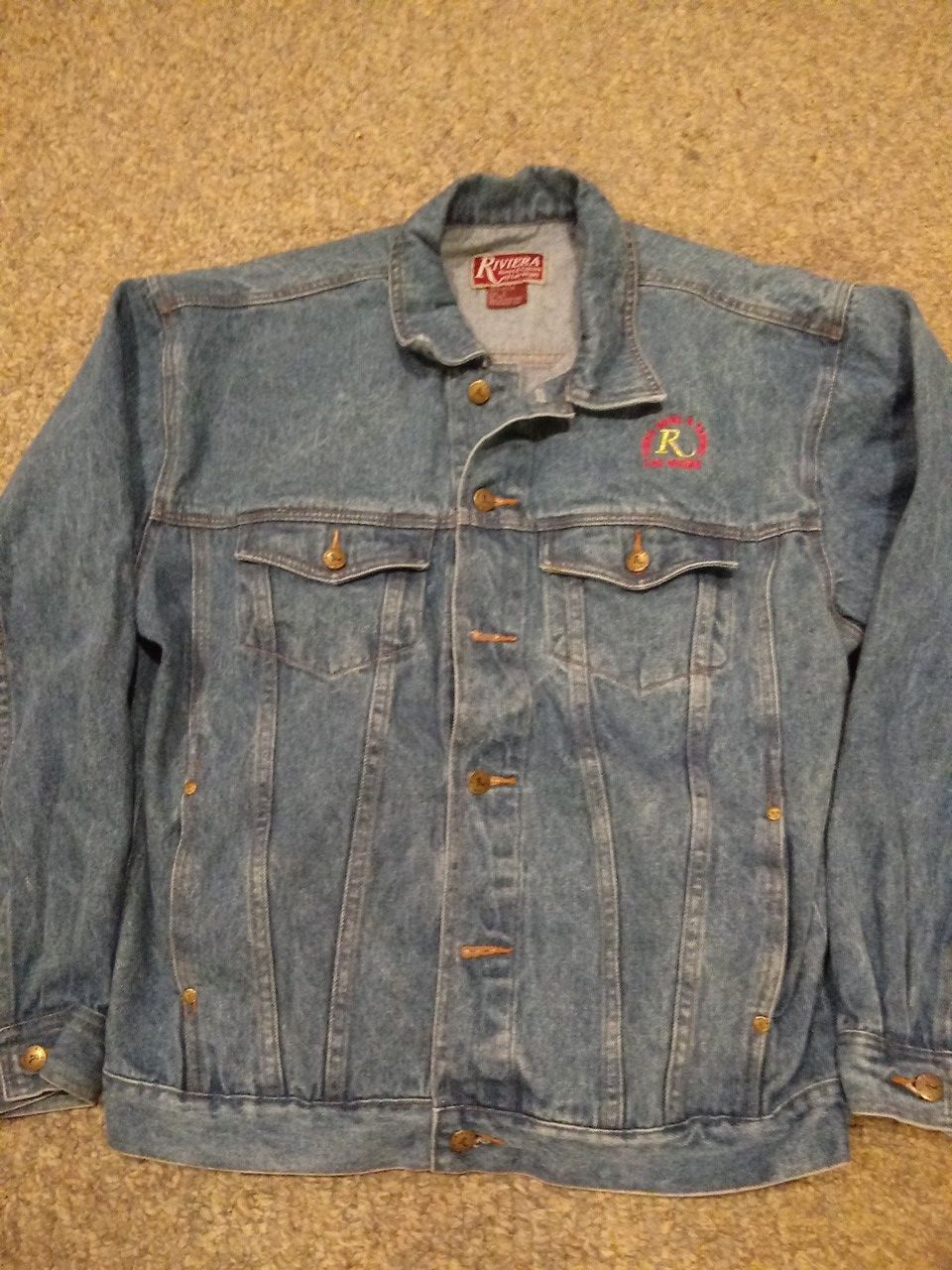 LAS VEGAS RIVIERA CASINO & HOTES SZ LG JEAN JACKET