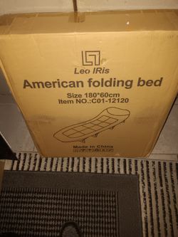 Leo Iris brand American Folding Bed, model C01-12120.