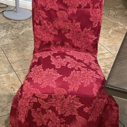 Six Red Chair Covers