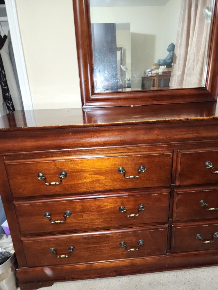 Large dresser with mirror