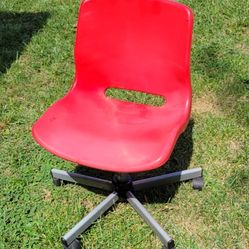 Retro Style Office Chair On Wheels
