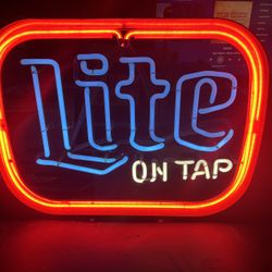 Miller Lite “Lite On Tap” Neon Sign