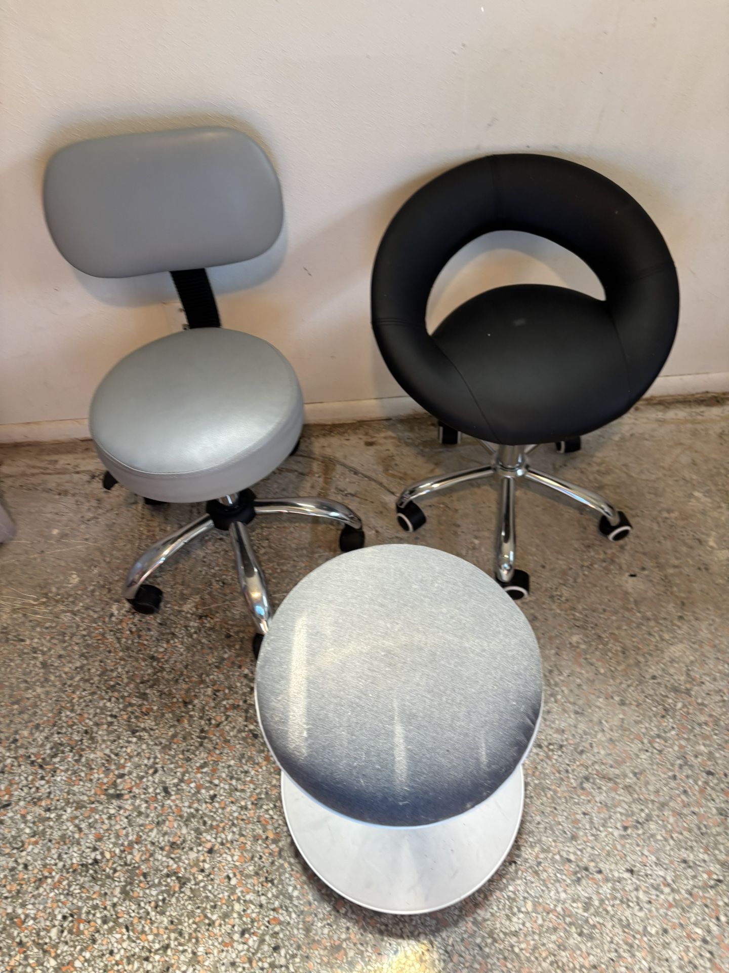 Desk Chair, Salon Chair. Stool. 25.00 Each. Mushroom Looking One Gone