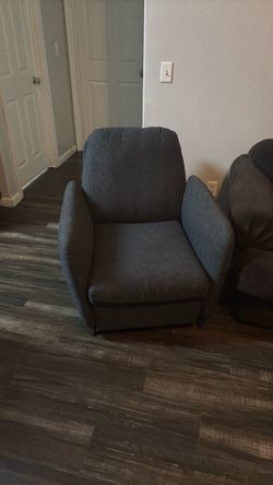 Gray Fabric Upholstered Armchair