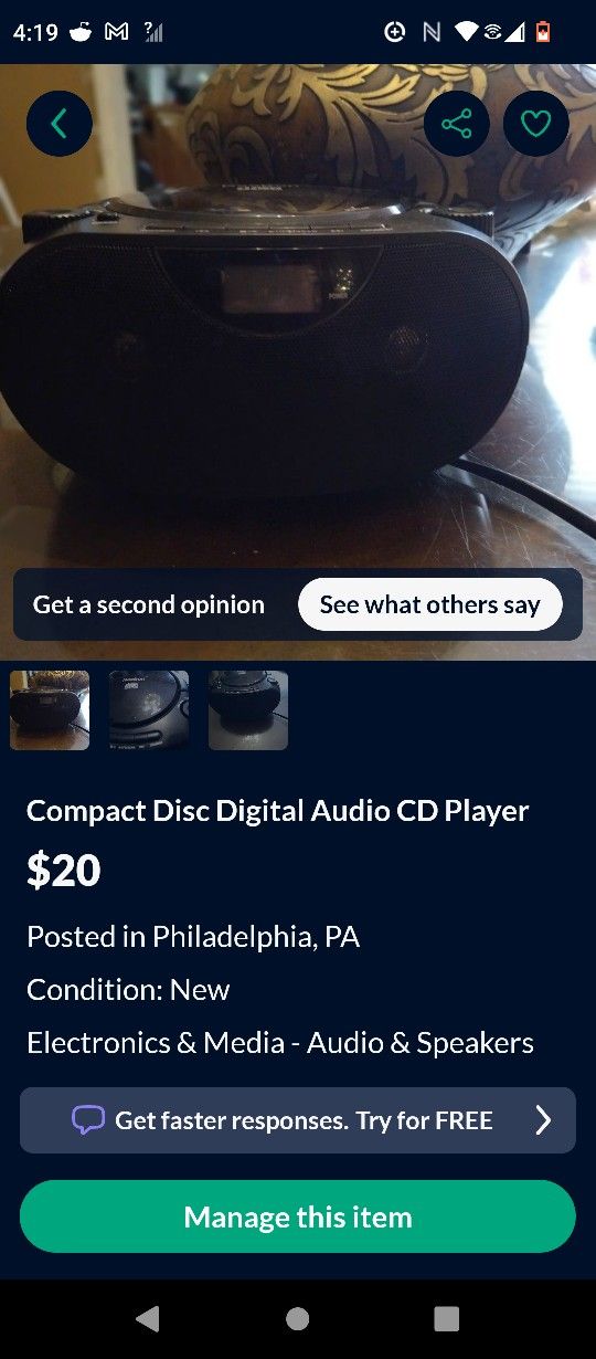 CD and Am / FM Radio