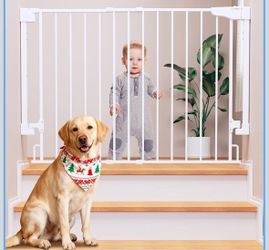 29.2–43" Baby Gate, Hardware Mounted (Drill Required), Expandable No Bottom Bar