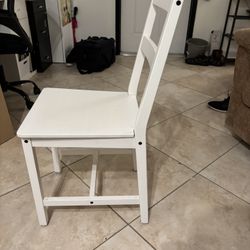 IKEA White Wood Kitchen/Dining/Desk chairs P