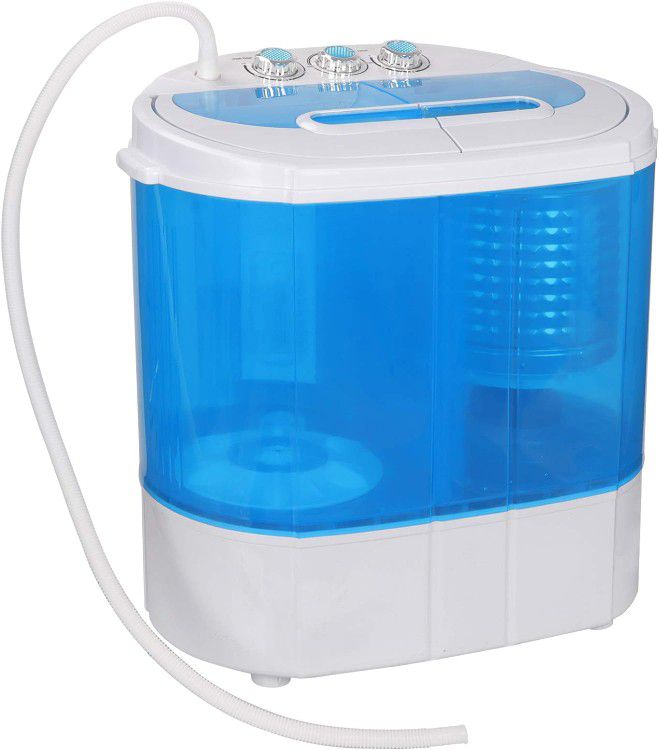 Portable Washing Machine - Mini Lightweight Twin Tub Wash&Spinner 10 lbs Gravity Drain Hose(Dual, 10lbs)