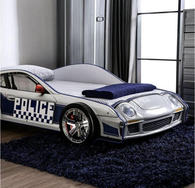 TWIN FRAME POLICE CAR BED FANCY ELEGANT " MATTRESS SEPARATE
