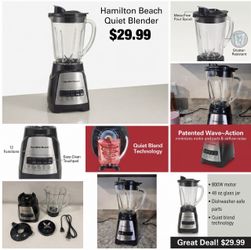 Hamilton Beach Wave Action Quiet Blender (48 oz) – Great Deal!