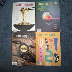 BON APPETIT COOKING FOOD MAGAZINES - 4 ISSUES  2025 - FEB / MARCH / APRIL / MAY 