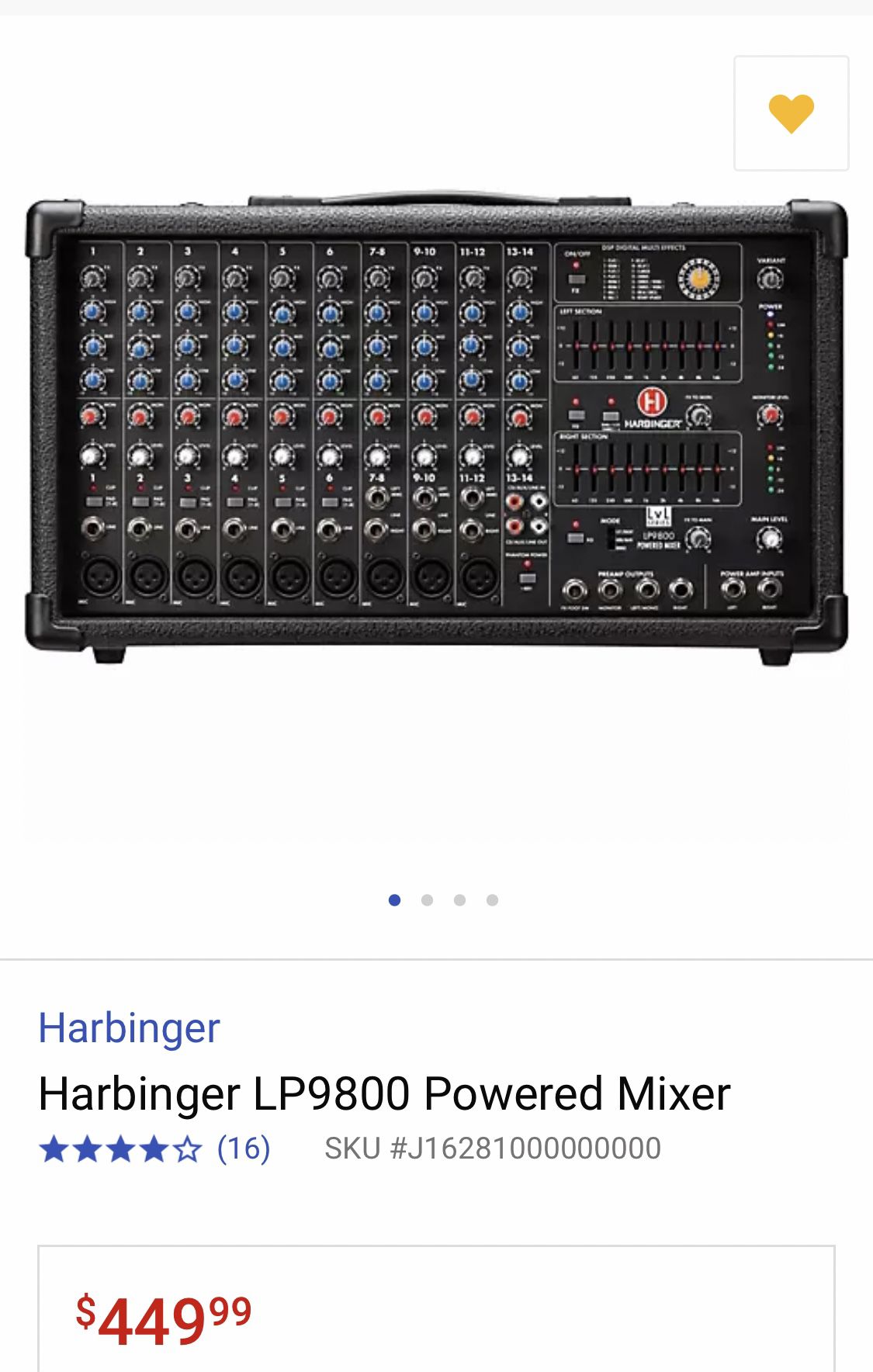 harbinger lv 14 mixer