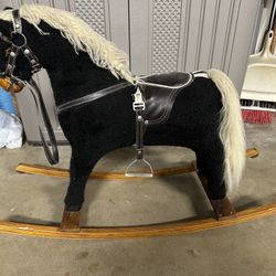 Kids Horse On Wooden Rocker