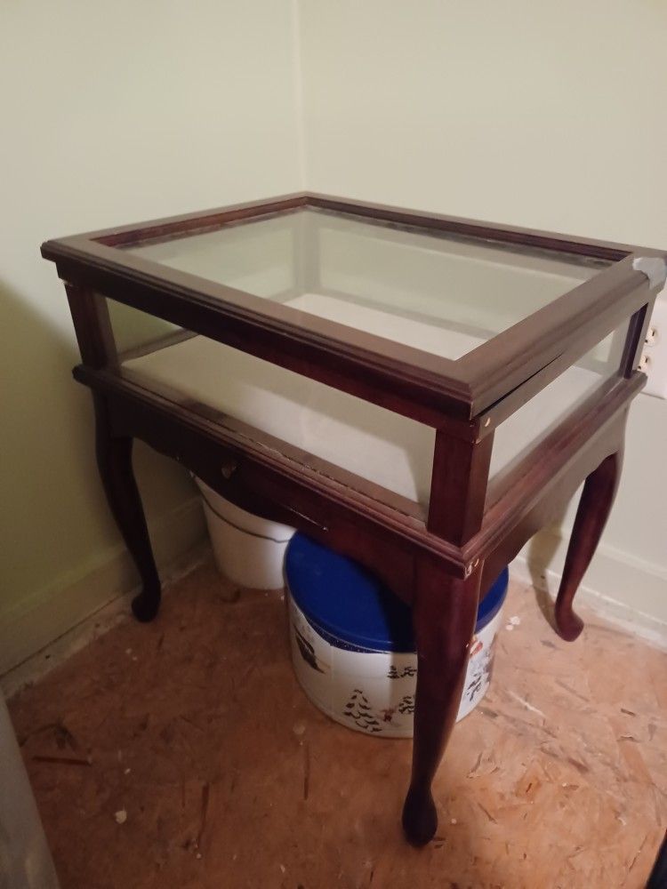 Display Case Made Of Mahogany