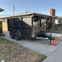 Hydraulic Dump Trailer Easy Trash Pick Up 