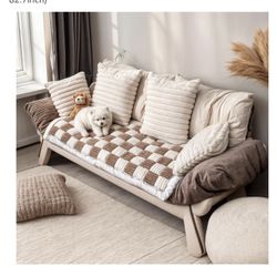 PulseFay Pet Couch Cover- brown - 27in x 82 in